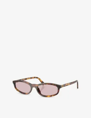 MIU MIU MU A06S Oval-Frame Acetate Sunglasses detail 2