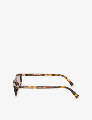 MIU MIU MU A06S Oval-Frame Acetate Sunglasses detail 3