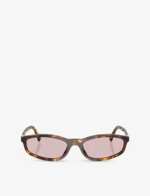 MIU MIU MU A06S Oval-Frame Acetate Sunglasses