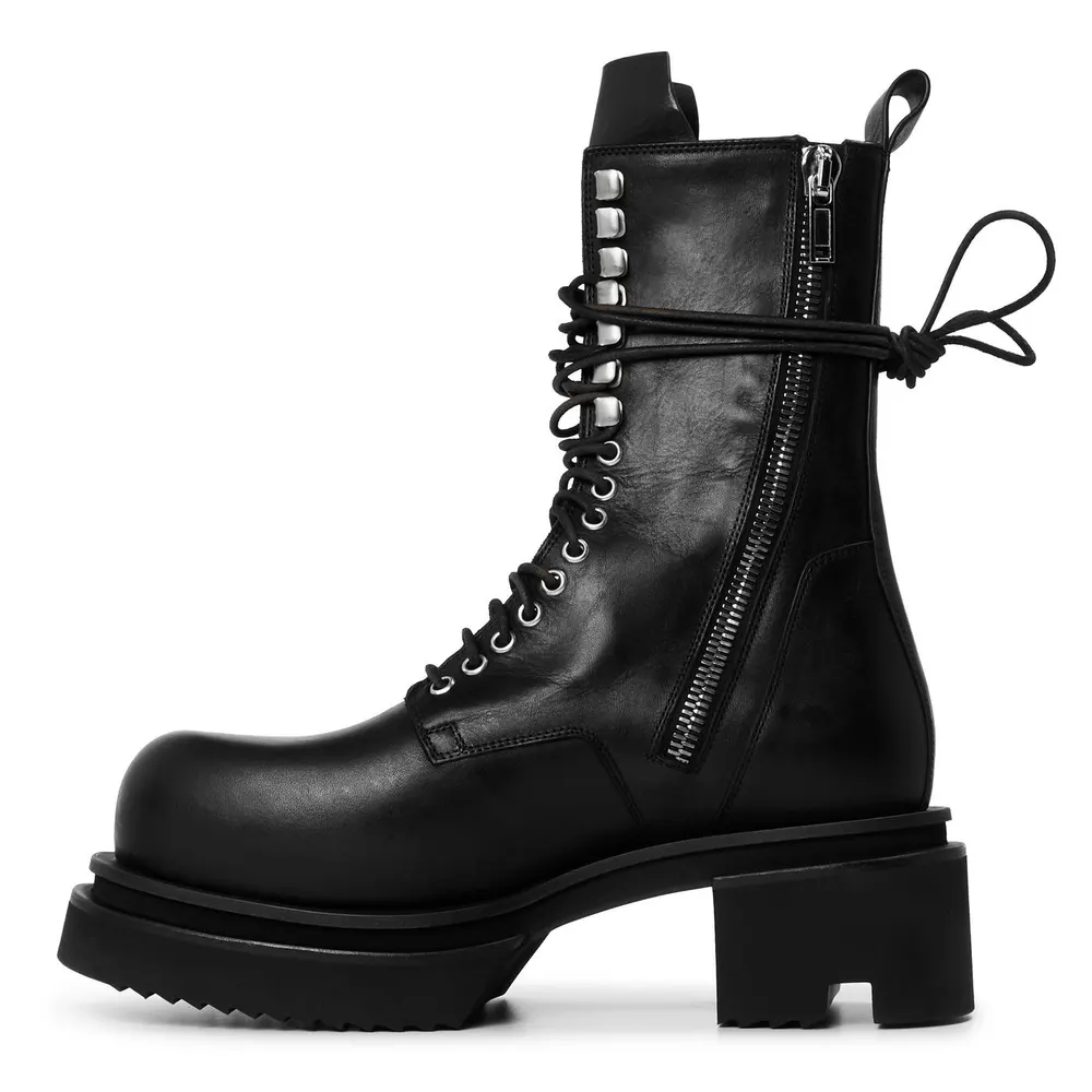 Rick Owens Rick Lace Up Bogun Sn64 in Black, additional product view 2