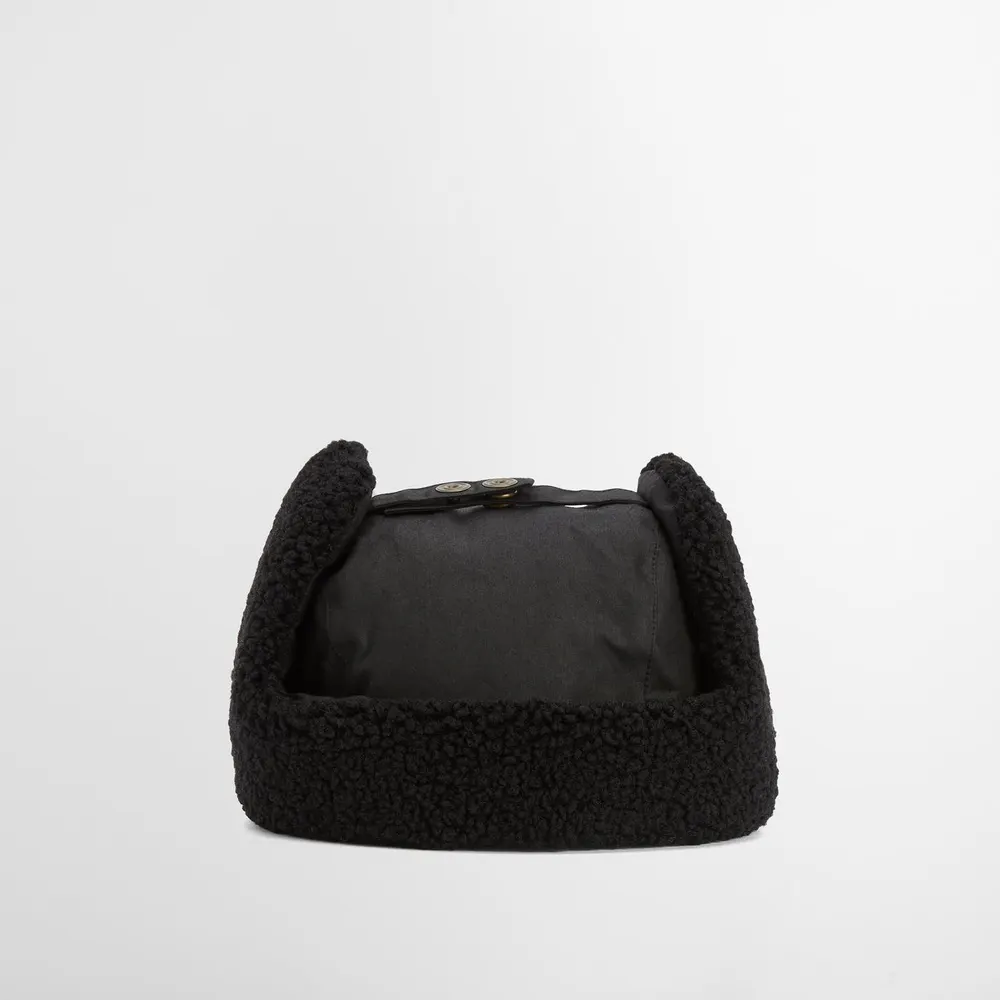 Barbour Mens Morar Waxed Trapper Hat detail 2