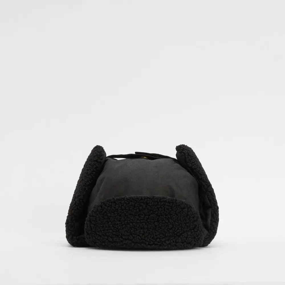 Barbour Mens Morar Waxed Trapper Hat detail 3