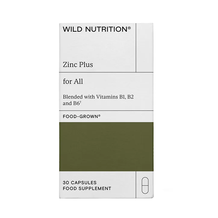 Wild Nutrition Zinc Plus Blended with Vitamins B1, B2 & B6 30 Capsules. detail 3