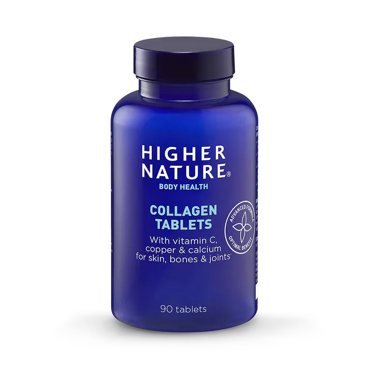 Higher Nature Collagen Tablets - 6000mg Sustainable & Science-Backed Naticol® - With Vitamin C - 90 Tablets