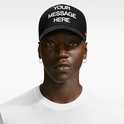 Nike Rise Structured A-Frame Cap - Black/White/Safety Orange