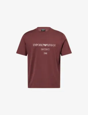 EMPORIO ARMANI Milano Text-Print Cotton T-Shirt