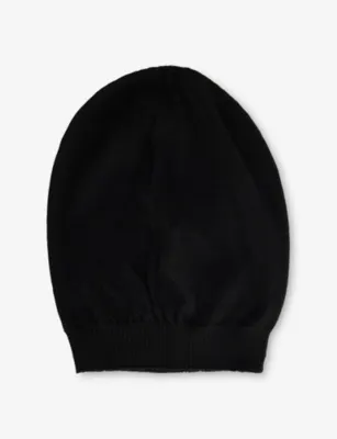 RICK OWENS Domed Knitted Wool Beanie Hat