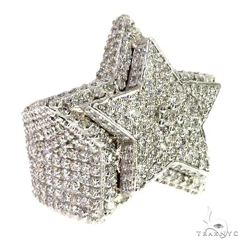 AHMED - MOON JEWELRY 14K Gold Diamond Star Ring 67905 in Rose / 7 – Ring