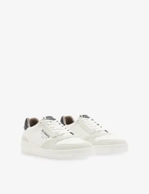 ALLSAINTS Regan Leather Trainers - EUR 45 / 11 UK MEN in CHALK WHITE/BL, additional product view 3