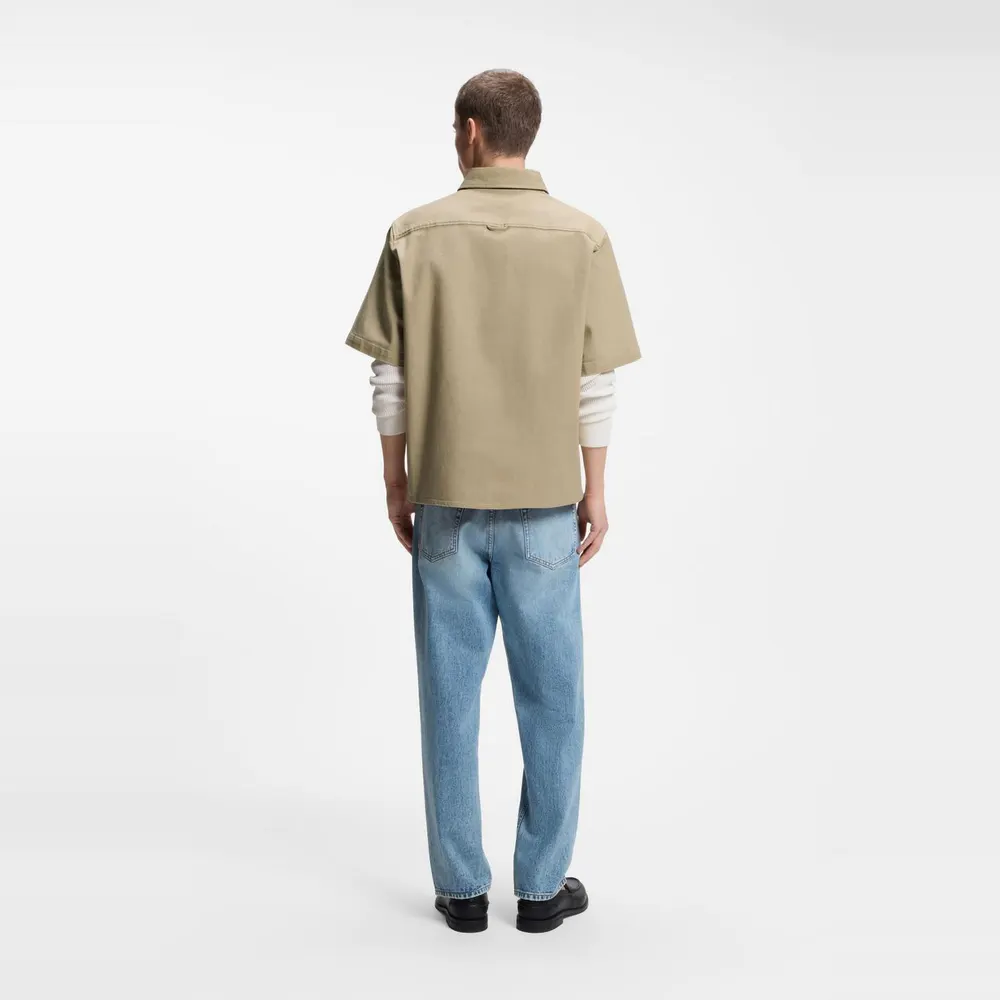 Hugo Men's Overshirt in Beige 269, additional product view 3