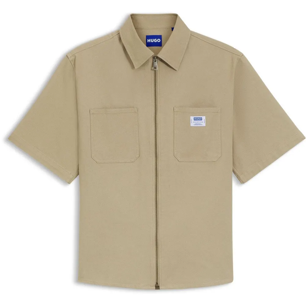 Hugo Men's Overshirt in Beige 269 – Clothing