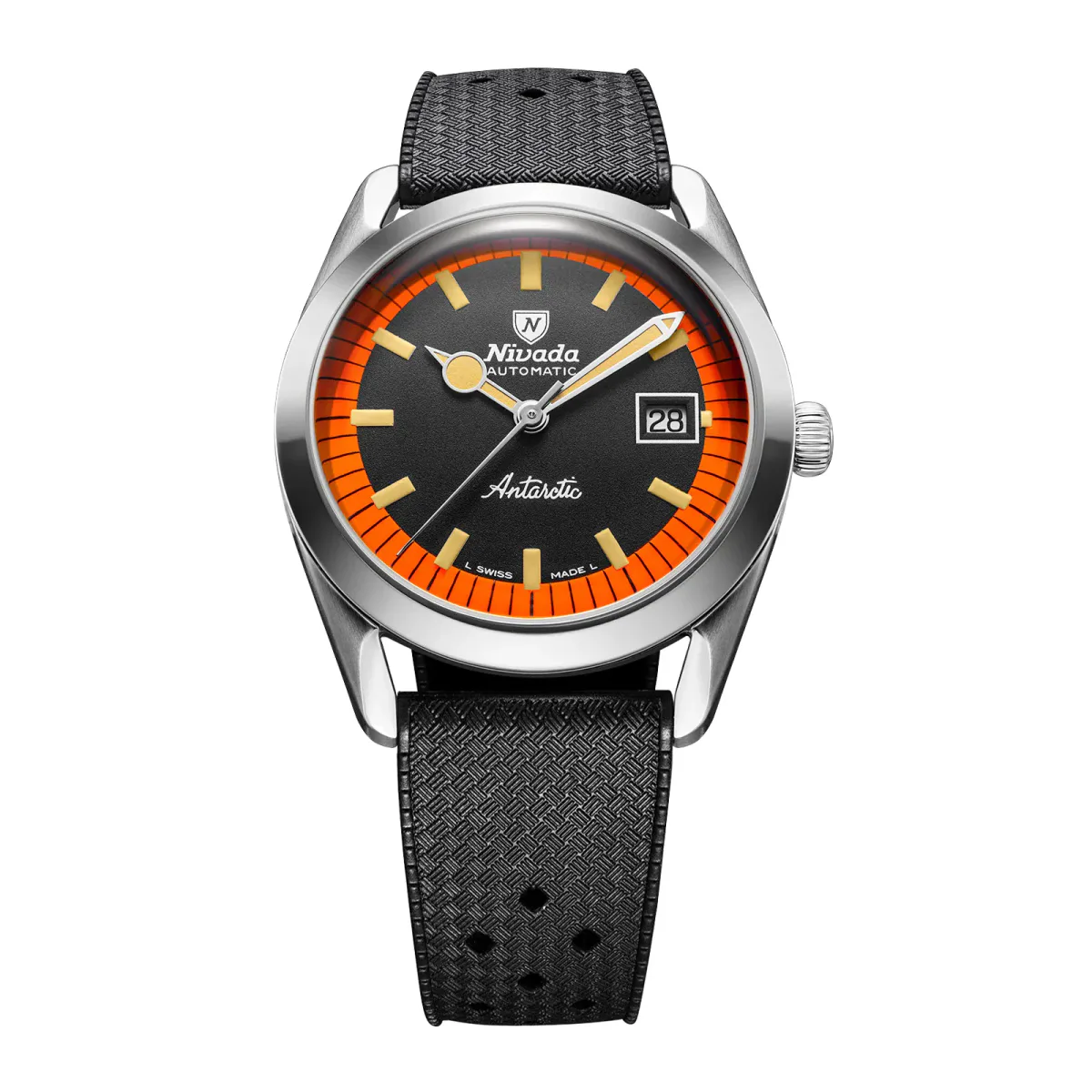 Nivada Grenchen Antarctic 38mm Mens Watch Black