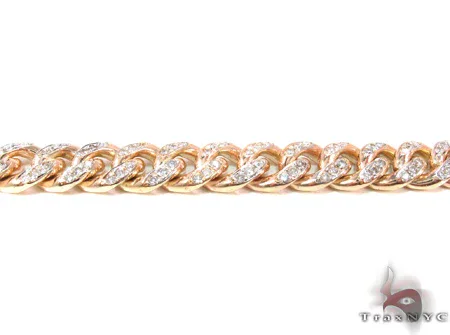 RINA - For Him FACTORY 10K Gold Diamond Miami Link Chain 28 Inches 8mm 32663 in Rose Gold – Chain