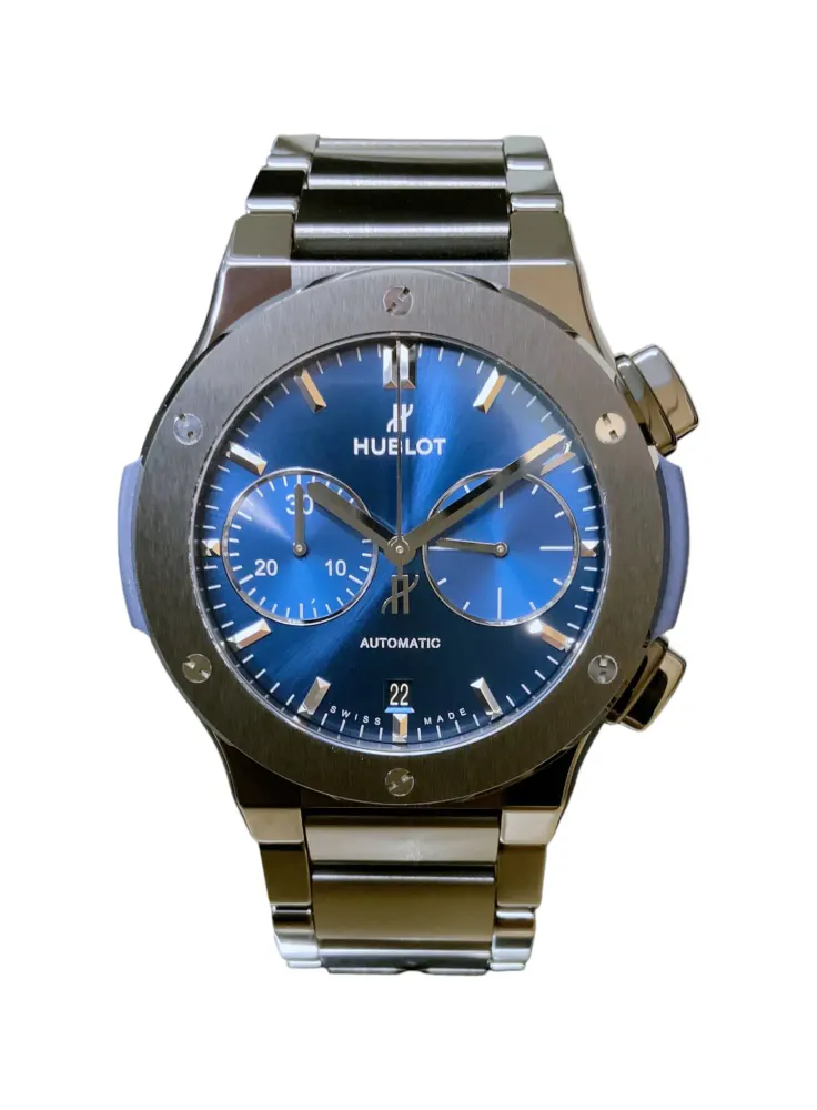 Hublot Classic Fusion 520.CM.7170.CM — 2022 — Excellent in Blue Baton – Pre-owned watches