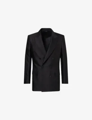 TOM FORD Dotted Lozenge Jacquard Silk-Blend Jacket