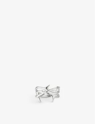 SHAUN LEANE Rose Throne sterling-silver ring - P