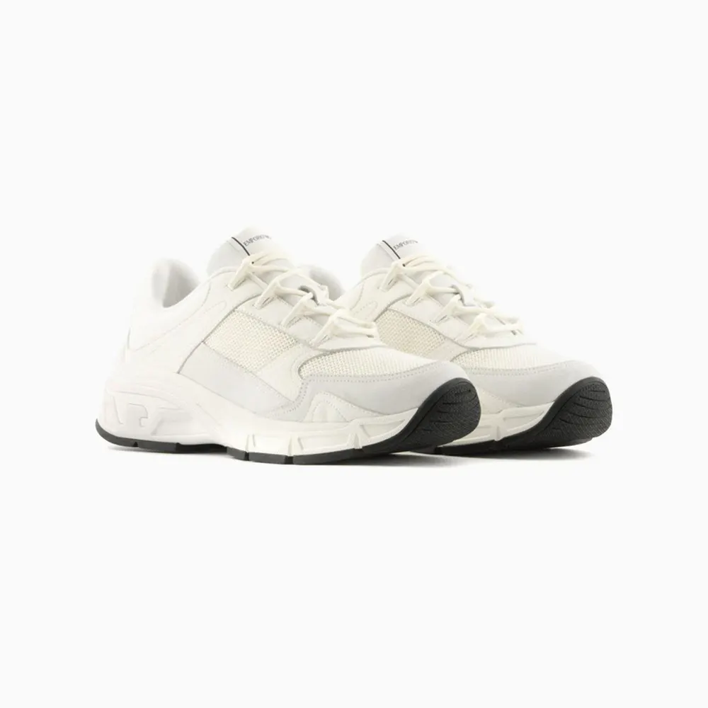 Emporio Armani Trainers in Off White, additional product view 2
