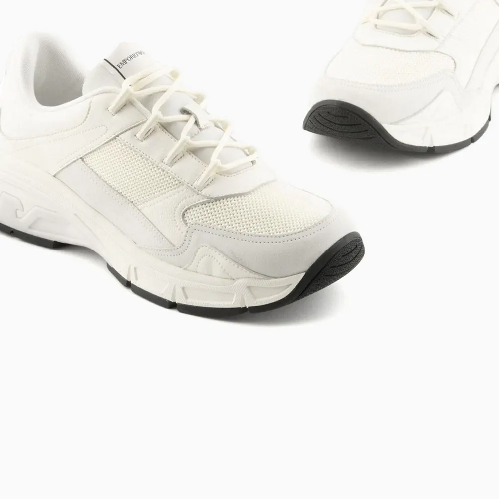 Emporio Armani Trainers in Off White, additional product view 3