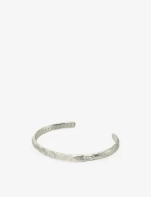 TWOJEYS Organic Silver-Plated Brass Bangle