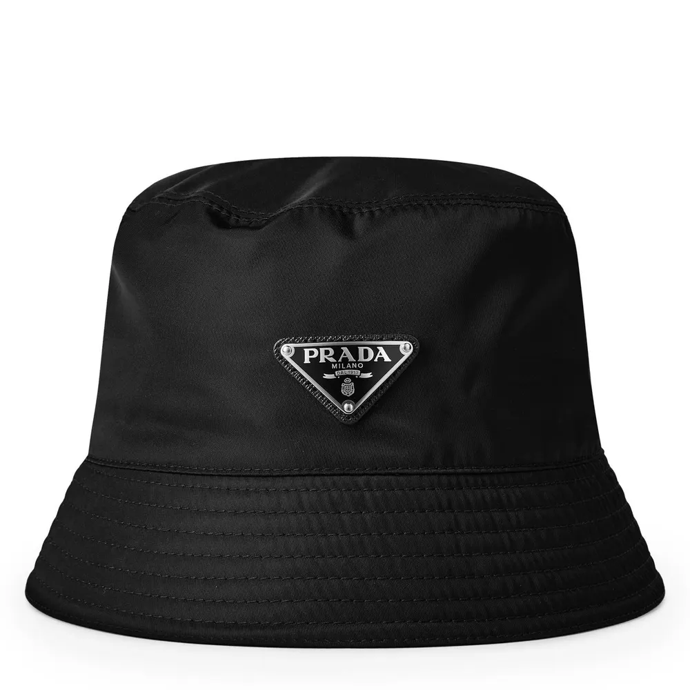 Prada Men'S Plain Nylon Bucket Hat