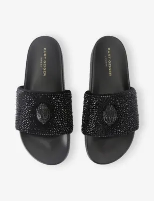 KURT GEIGER LONDON Brockwell Woven Slides - EUR 46 / 12 UK MEN in BLACK, additional product view 2
