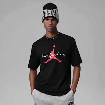 Jordan Brooklyn Men's Graphic T-Shirt - Black/White/Infrared 23