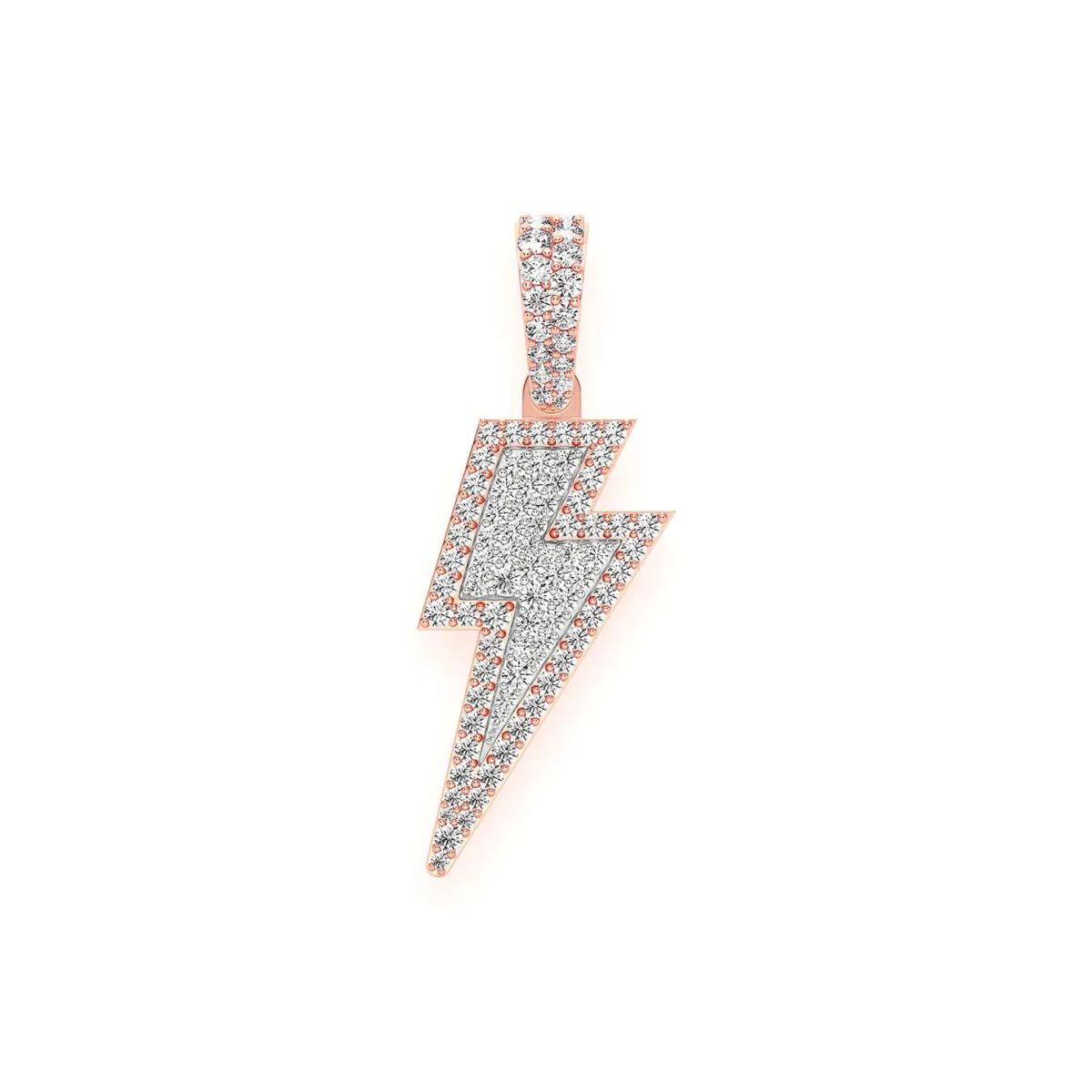 For Him Super Lightning Pendant in 1.25ctw / Rose Gold / Natural Diamond – Pendant