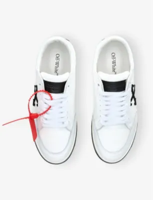 OFF-WHITE C/O VIRGIL ABLOH New Low Vulcanized Leather Low-Top Trainers - EUR 40 / 6 UK MEN in WHITE/BLK, additional product view 2