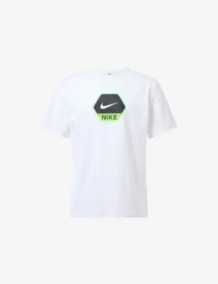 NIKE Logo-Print Regular-Fit Cotton T-Shirt