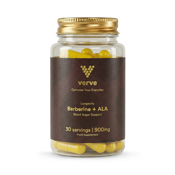 Verve Berberine 300mg + ALA 600mg - Longevity & Blood Sugar Support - 30 Servings
