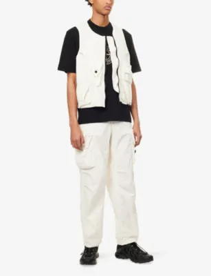 STONE ISLAND Compass-Badge Ripstop Utility Zip-Up Cotton-Blend Vest detail 2