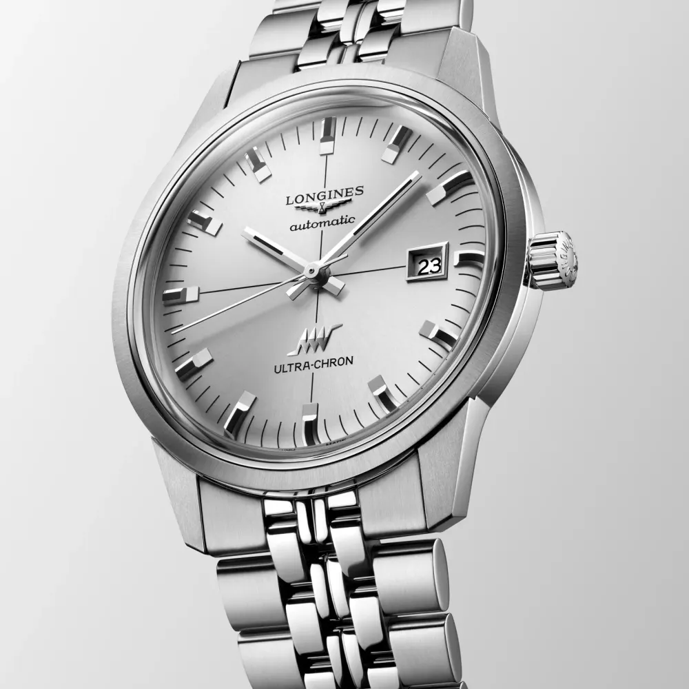 Longines Ultra-Chron Classic 40mm Mens Watch Silver in Silver, additional product view 3