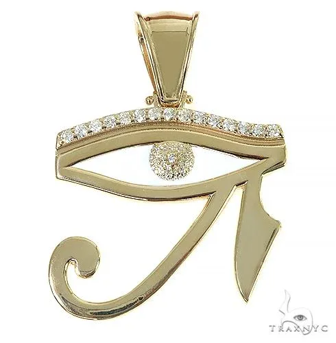 RINA - For Him CUSTOM 14K Gold Custom Made Diamond Eye Of Horus Pendant 66451 in Rose Gold – Pendant