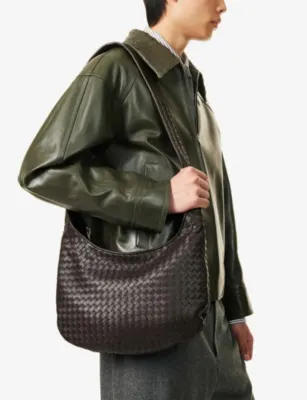 BOTTEGA VENETA Veneto Intrecciato-Weave Leather Cross-Body Bag detail 2