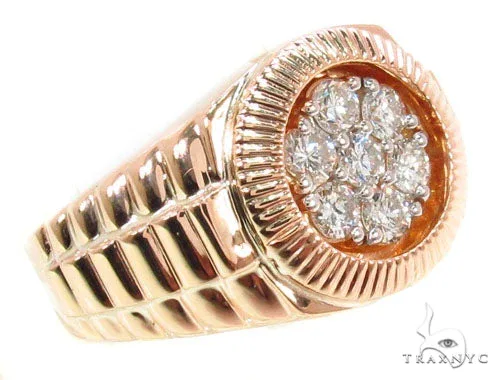 RINA - For Him FACTORY Rose Gold Timepiece Solitaire Band 36689 in Rose Gold / 5 – Ring