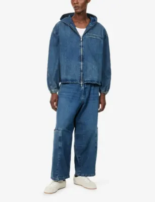 SEVENTH Orb Boxy-Fit Denim Jacket in Clouded Indigo, additional product view 2
