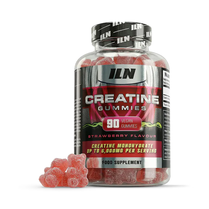 Iron Labs Nutrition Creatine Gummies - 6,000mg Creatine Monohydrate per Serving - 90 Vegan Gummies (Strawberry Flavour)