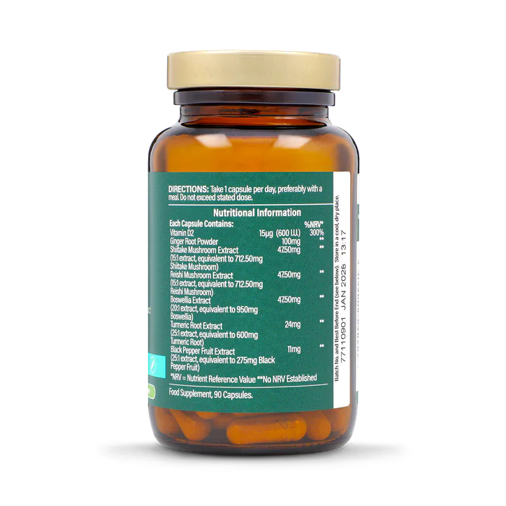 For Him High Strength Turmeric 600mg plus Boswellia & Ginger 90 Capsules, additional product view 2