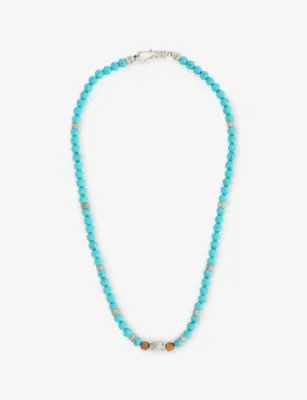 THOMAS SABO Turquoise Sterling-Silver and Tiger's Eye Necklace