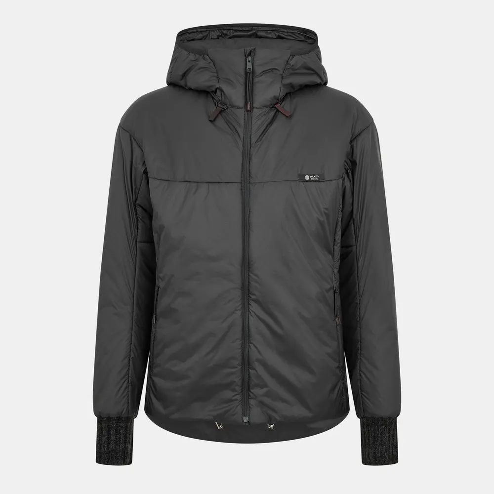 Prada Men's Hooded Medium Puffer Jacket
