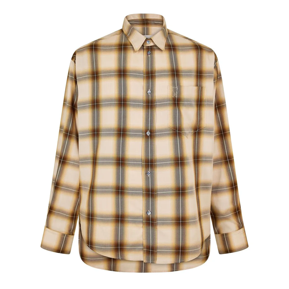 Ami Paris Men's Long Sleeve Patterned Shirt