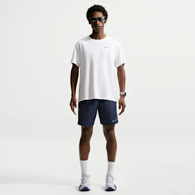Nike Miler Men's Dri-FIT 18cm (approx.) Brief-Lined Running Shorts - Midnight Navy/Midnight Navy