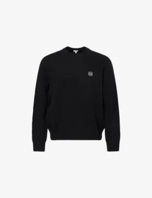LOEWE Anagram-Embroidery Crewneck Wool Jumper