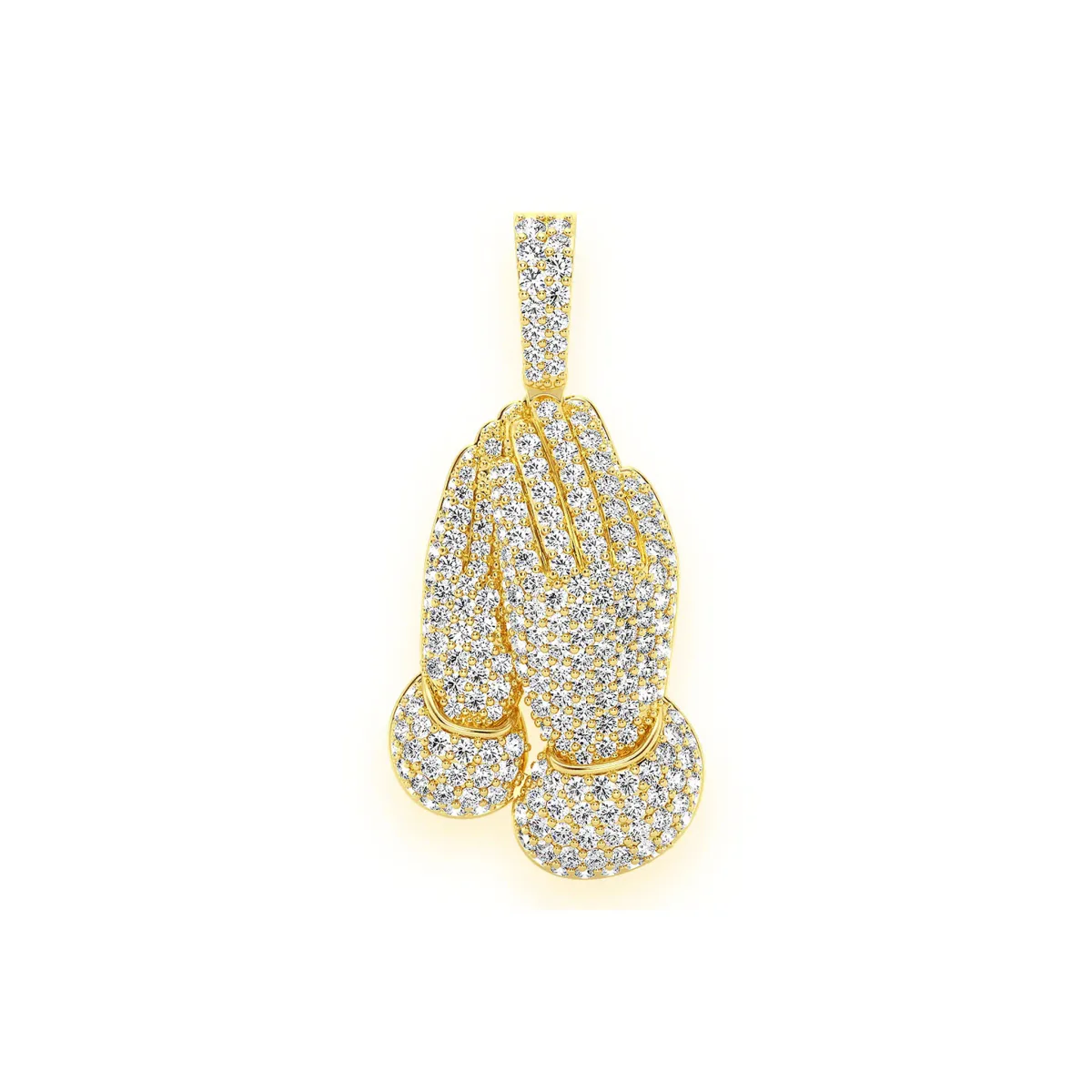 For Him Prayer Hands Pendant in 3.25ctw / Rose Gold / Natural Diamond – Pendant