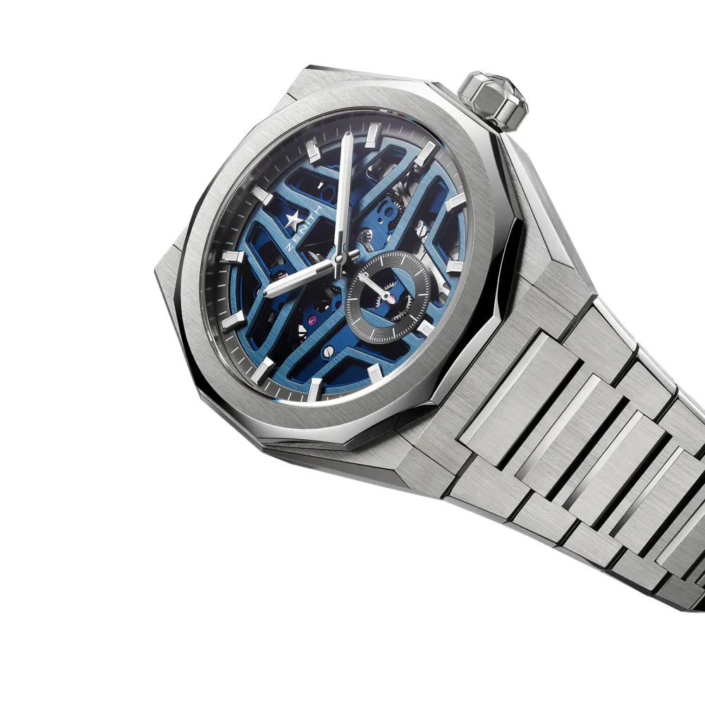 Zenith Defy Skyline Skeleton Steel 41mm Blue in Blue, additional product view 2