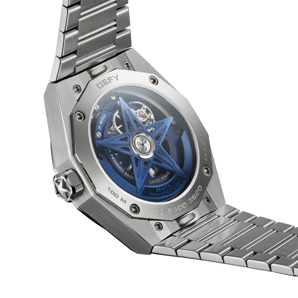 Zenith Defy Skyline Skeleton Steel 41mm Blue in Blue, additional product view 3