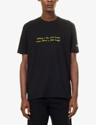 CHAMPION X THE GENTLEMAN Champion x The Gentlemen Danger Cotton-Jersey T-Shirt detail 3