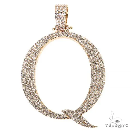RINA - For Him CUSTOM Custom Made Diamond Initial Pendant 68661 in Rose Gold – Pendant