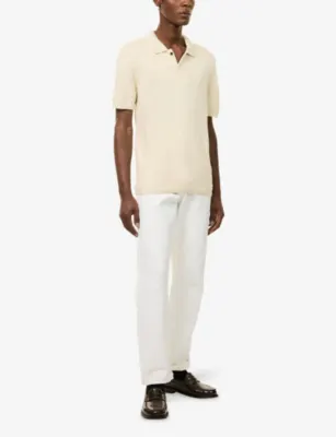 NOBL Short-Sleeve Ribbed Knit Polo Shirt detail 2