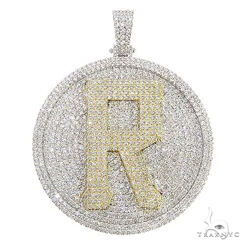 RINA - For Him CUSTOM Custom Made Two Tone Diamond Letter Pendant 66539 – Pendant